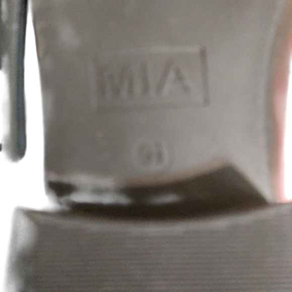 MIA Black Horse Bit Loafer Wonen's Black Square Toe Flat Size 9.58 - Picture 7 of 10